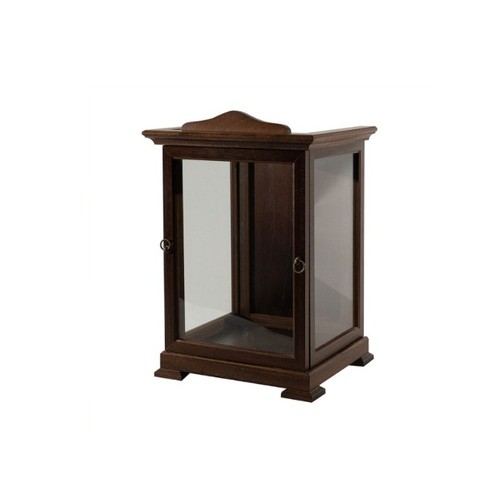 Vintage wooden glass display - wooden,