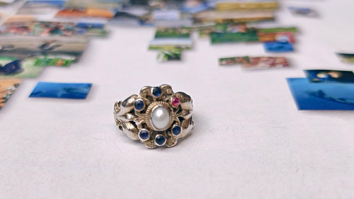 Antique silver ring - , with