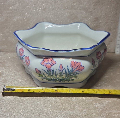 Oriental hexagonal planter - oriental,