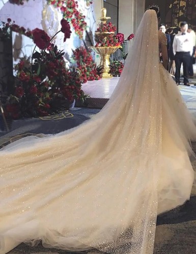 Tier long wedding veil - tier,