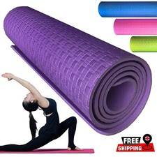 Yoga Mat 10mm Non Slip Pilates Gym Fitness Exercise Mats Gymnastics Workout