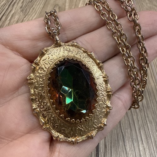 Vintage green orange glass - green/orange,
