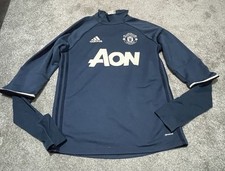 Adidas Manchester United Blue Football Track Training Top 2016 Size Small