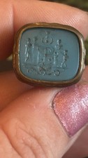 Georgian intaglio wax - intaglio, fob