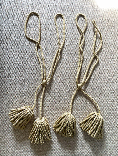 Pair cord tassel tiebacks - pair, of