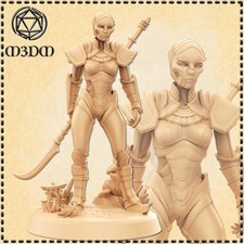 Dungeons & Dragons Female Warforged Samurai Miniature