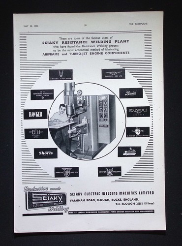 Original 1953 advert sciaky - 1953,