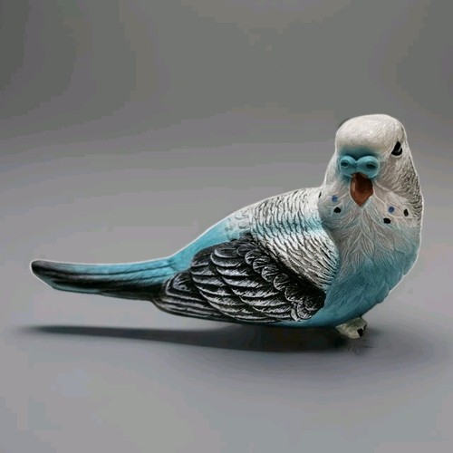 Realistic blue budgie bird - budgie,