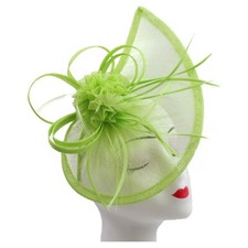 Women's Fascinator Headband Clip Tear Drop Shape Hat Wedding Race Parties Ascot