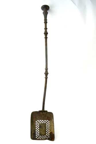 Antique old curved handle iron - antique,