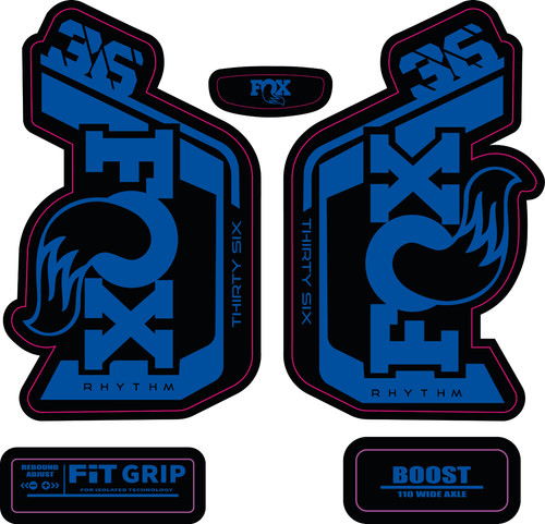 Fox rhythm forks decals - rhythm,
