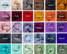 Merino Felting wool. Needle & Wet Felting, Spinning. Choice of colours. 25-100gm