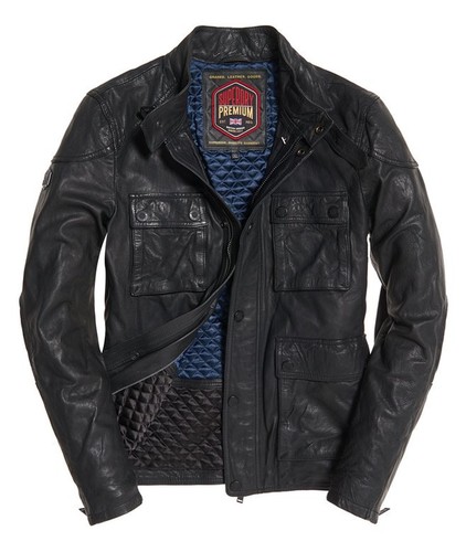 Superdry leather rotor - leather,