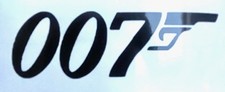 007 James Bond Vinyl Decal Car Motorcycle Laptop Window Multiple Size Colour