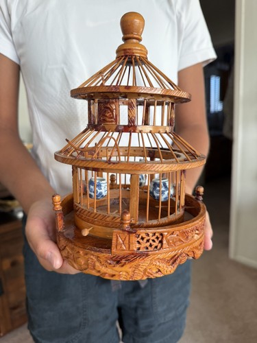 Vintage chinese bamboo - vintage, bird