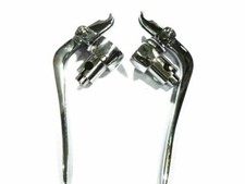 7/8" Inverted Clutch Brake Lever Set Chrome For Ajs, Bsa Triumph @Uk