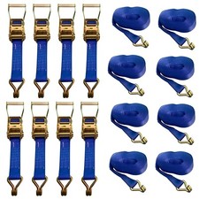 8 x 50mm x 10 metre Ratchet Straps Tie Down Lashings x 5000kg truck trailer