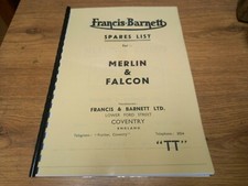 FRANCIS BARNETT MERLIN & FALCON PARTS BOOK - 1953 - FB03