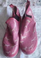 Moshulu Pink (Dogs) Short Wellington Boots UK8
