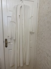 Ladies Medium White Abaya Unworn Eid Muslim Wedding Party Fancy