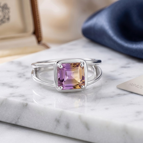 Genuine ametrine solitaire - genuine,