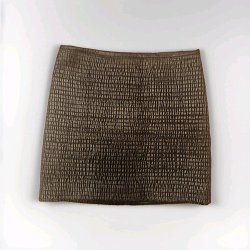 Leather mini skirt woman