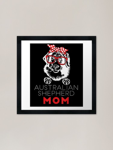 Australian shepherd mom - mom, dog
