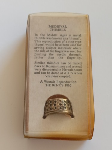 The medieval thimble 1987 - thimble,
