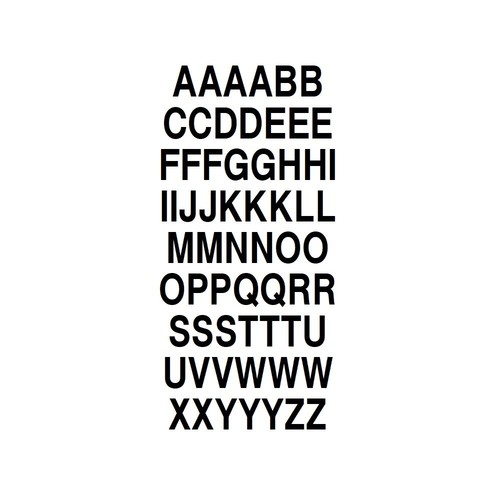 Small vinyl letters - small,