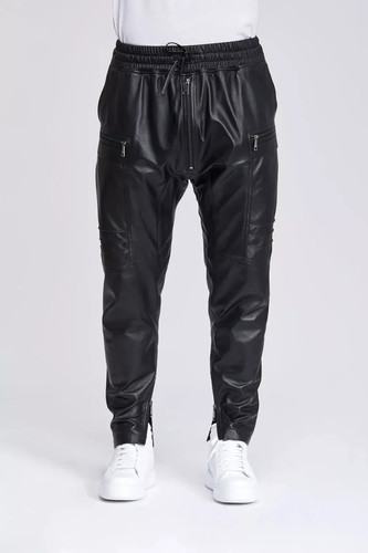 Men black genuine - men's,
