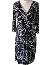 Kaliko Dress Uk14 Black &white