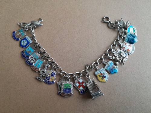Vintage silver enamel mix - silver,