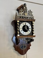 Vintage Dutch Zaanse Wall Clock – Warmink Wuba, 8-Day Mechanical, Strikes Half/H
