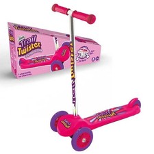 Scooter Push Along Trail Twister 3 Three Wheel Girls Pink Rear Brake Ride On Toy