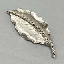 Vintage Leaf Brooch Brushed