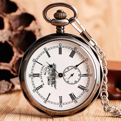 Men mechanical pocket - pocket, watch