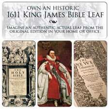 1611 First Edition KING JAMES BIBLE Authorized Version FOLIO Old Testament LEAF