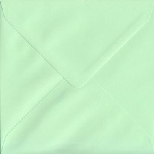 Mint Green 155mm x 155mm Gummed 100gsm Square Coloured Envelopes