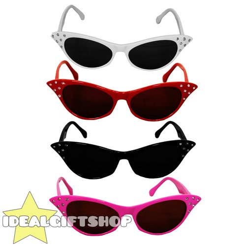 Adults 1950 glasses pink red - adults,