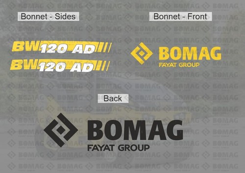 Bomag bw120ad sticker - sticker, decal