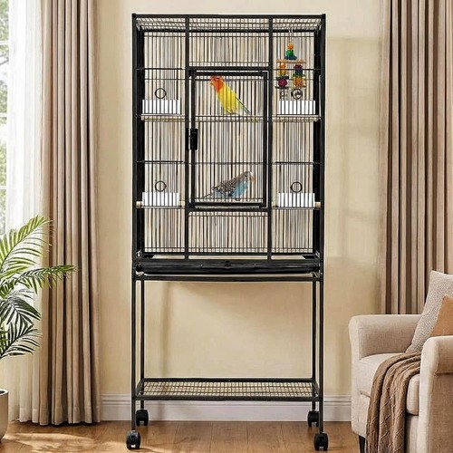 Bird cage with rolling - h,