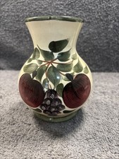 Retro Siltone Studio Pottery 90s - Ceramic Vase Hand Painted Signed NI.D. 5.5"