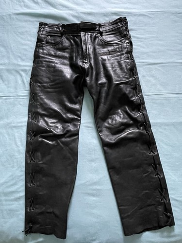 Black leather motorcycle - leather,