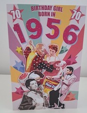 Female 70th Birthday Card Born