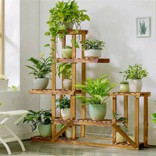 Multi Tier Wood Flower Rack
