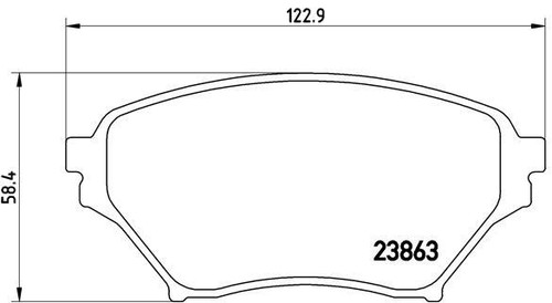 New brake pad - new,