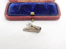 Sterling Silver Concert Harp Charm Pendant Vintage c1970