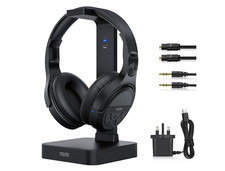 Wireless Headphones for TV Watching 2.4G Digital RF Transmitter Charging Dock