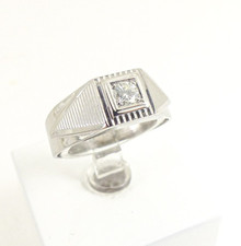 14ct Gold Diamond Signet Ring