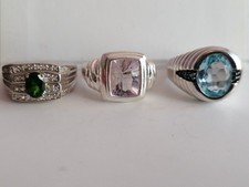 Three Gemstone Set 925 Silver